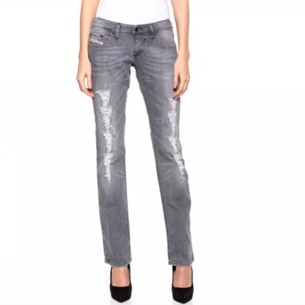 DIESEL Lowky Black Distressed Jeans